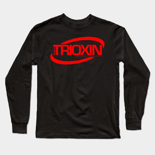 245 Trioxin Red Long Sleeve T-Shirt by boltfromtheblue